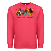 Cardinal peace love cowgirls Premium Sweatshirt - OliviaCreatesArt