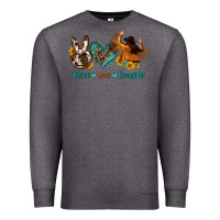 Charcoal Heather peace love cowgirls Premium Sweatshirt - OliviaCreatesArt