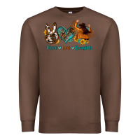 Chestnut peace love cowgirls Premium Sweatshirt - OliviaCreatesArt