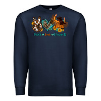 Navy peace love cowgirls Premium Sweatshirt - OliviaCreatesArt