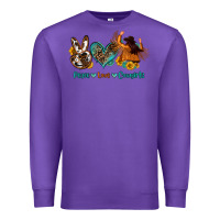 Purple peace love cowgirls Premium Sweatshirt - OliviaCreatesArt