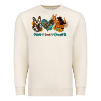 Sandshell peace love cowgirls Premium Sweatshirt - OliviaCreatesArt