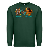 Sports Green peace love cowgirls Premium Sweatshirt - OliviaCreatesArt