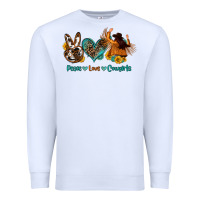White peace love cowgirls Premium Sweatshirt - OliviaCreatesArt