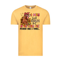 Vintage Mustard i may look calm but in my head i've pecked you Vintage Tee - MaliasSmallBusiness