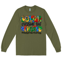 Army Green color outside the lines Long Sleeve Tee - Artiststas