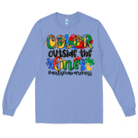 Colony Blue color outside the lines Long Sleeve Tee - Artiststas
