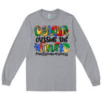 Heather Grey color outside the lines Long Sleeve Tee - Artiststas
