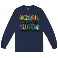 Navy color outside the lines Long Sleeve Tee - Artiststas
