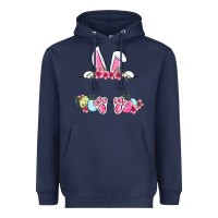 Navy Easter bunny name frame Heavyweight Hoodie - OliviaCreatesArt