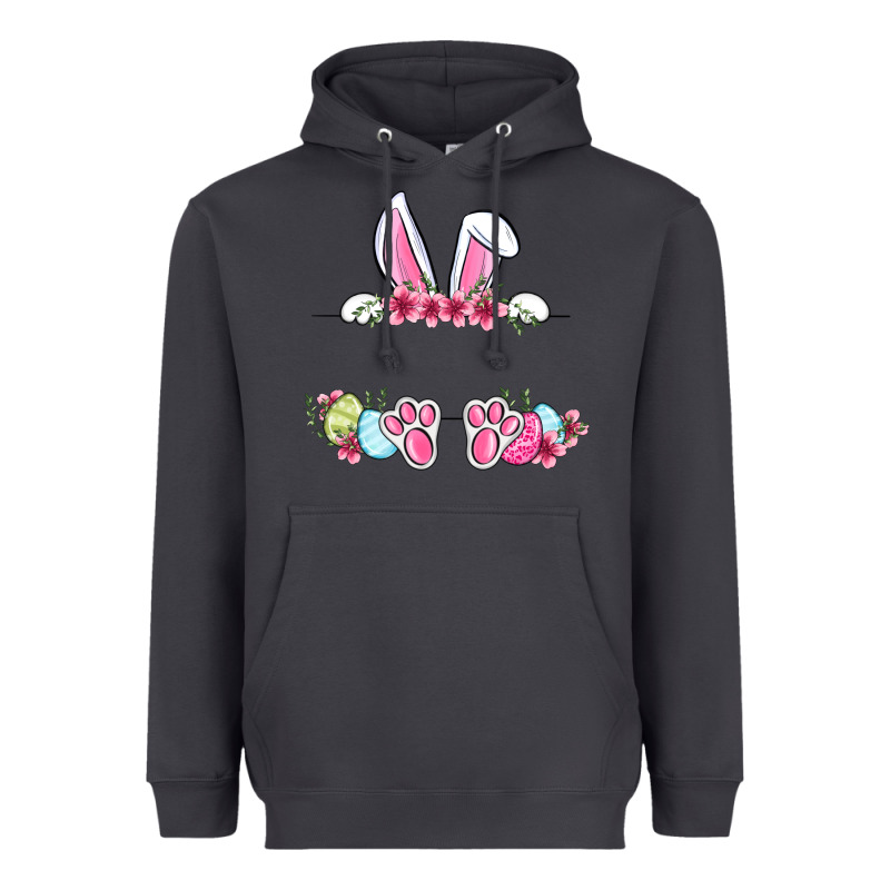 Easter Bunny Name Frame Heavyweight Hoodie by OliviaCreatesArt | Teevron
