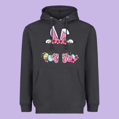 Easter Bunny Name Frame Heavyweight Hoodie Designed By Oliviacreatesart