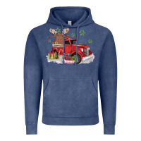 Vintage Denim christmas truck Vintage Hoodie - MaliasSmallBusiness
