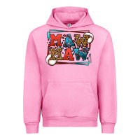 Fuchsia Pink Baseball mawmaw leopard frame Urban Hoodie - LillyAllenDesigns