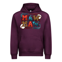 Mauve Wine Baseball mawmaw leopard frame Urban Hoodie - LillyAllenDesigns