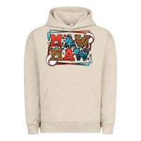 Pigment French Oak Baseball mawmaw leopard frame Urban Hoodie - LillyAllenDesigns