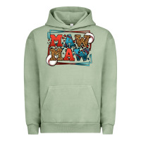 Pigment Oil Green Baseball mawmaw leopard frame Urban Hoodie - LillyAllenDesigns
