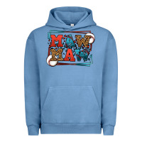 Pigment Pebble Blue Baseball mawmaw leopard frame Urban Hoodie - LillyAllenDesigns