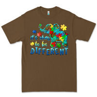 Cacao it's okay to be different elephant autism awareness Premium Tee - BarkalooDesign