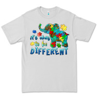 Dove Grey it's okay to be different elephant autism awareness Premium Tee - BarkalooDesign