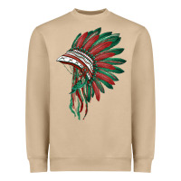 Mushroom american flag indian headdress Heavyweight Sweatshirt - BarkalooDesign
