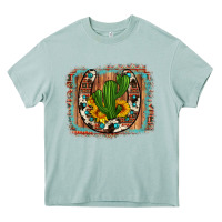 Arona cactus sunflower cowhide horseshoe  background Heavy Core Tee - Artiststas