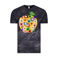 Cloud Black colorful flora apple teacher Vintage Tee - NancyCooperArtShop