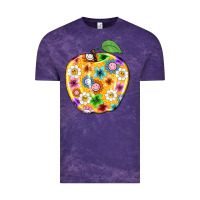 Cloud Purple colorful flora apple teacher Vintage Tee - NancyCooperArtShop