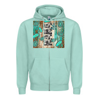 Seafoam nana life glitter leopard Zipper Hoodie - TumblerDesignByShophia