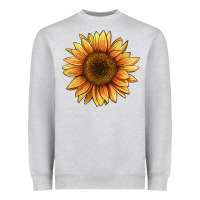 Heather Grey sunflower Heavyweight Sweatshirt - BarkalooDesign