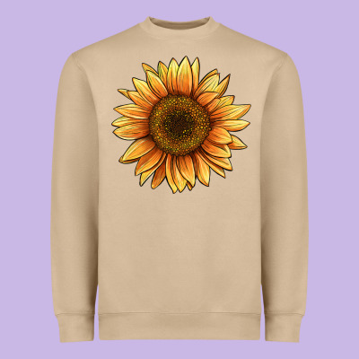 Sunflower Heavyweight Sweatshirt Designed By Barkaloodesign