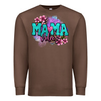 Chestnut mama vibes floral Premium Sweatshirt - OliviaCreatesArt