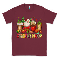 Burgundy Christmas Santa coffee cups current mood Classic Tee - MaliasSmallBusiness
