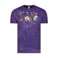 Cloud Purple christmas nurse Vintage Tee - MaliasSmallBusiness