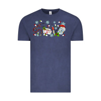 Vintage Denim christmas nurse Vintage Tee - MaliasSmallBusiness