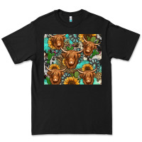Black long haired shaggy cow western Premium Tee - Jasminsmagicworld