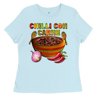 Baby Blue chilli con carne  with chilli pepper Ladies Tee - AdoDesignShop