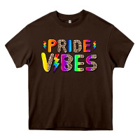 Chocolate Brown prıde vıbes Heavy Core Tee - AdoDesignShop