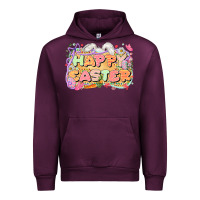 Mauve Wine Happy Easter Urban Hoodie - LillyAllenDesigns