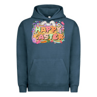 Pigment Midnight Navy Happy Easter Urban Hoodie - LillyAllenDesigns