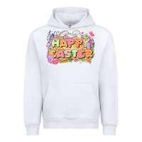 White Happy Easter Urban Hoodie - LillyAllenDesigns