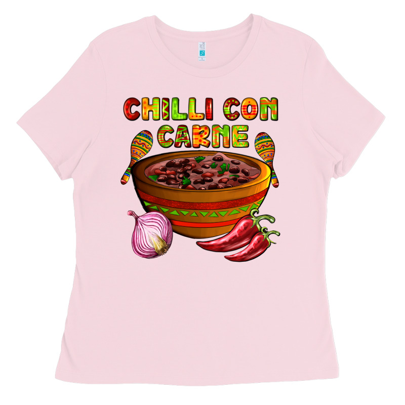 Chilli Con Carne  With Chilli Pepper Ladies Tee by AdoDesignShop | Teevron
