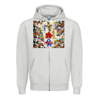 Dove Grey faith puzzle ribbon Zipper Hoodie - TumblerDesignByShophia