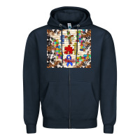 Navy faith puzzle ribbon Zipper Hoodie - TumblerDesignByShophia