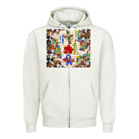 Oatmeal Heather faith puzzle ribbon Zipper Hoodie - TumblerDesignByShophia
