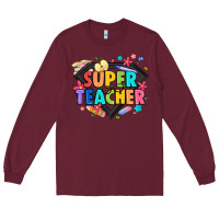 Burgundy super teacher Long Sleeve Tee - Artiststas