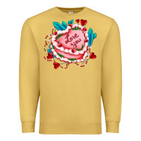 Antique Gold valentines day cakes olivia creates design Premium Sweatshirt - OliviaCreatesArt
