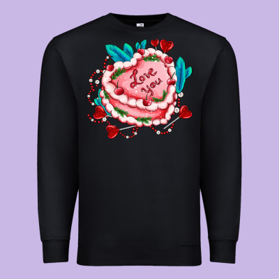 Valentines Day Cakes Olivia Creates Design Premium Sweatshirt Designed By Oliviacreatesart