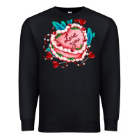 Black valentines day cakes olivia creates design Premium Sweatshirt - OliviaCreatesArt