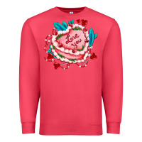 Cardinal valentines day cakes olivia creates design Premium Sweatshirt - OliviaCreatesArt